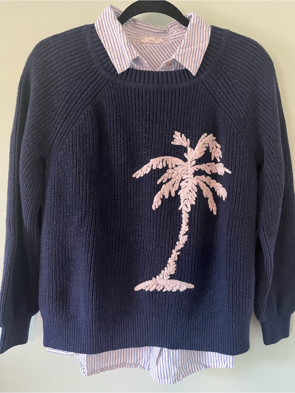 Tommy Bahama Navy Ribbed Knit Sweater